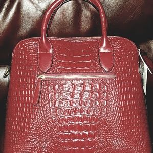 Red Genuine Italian Leather Handbag